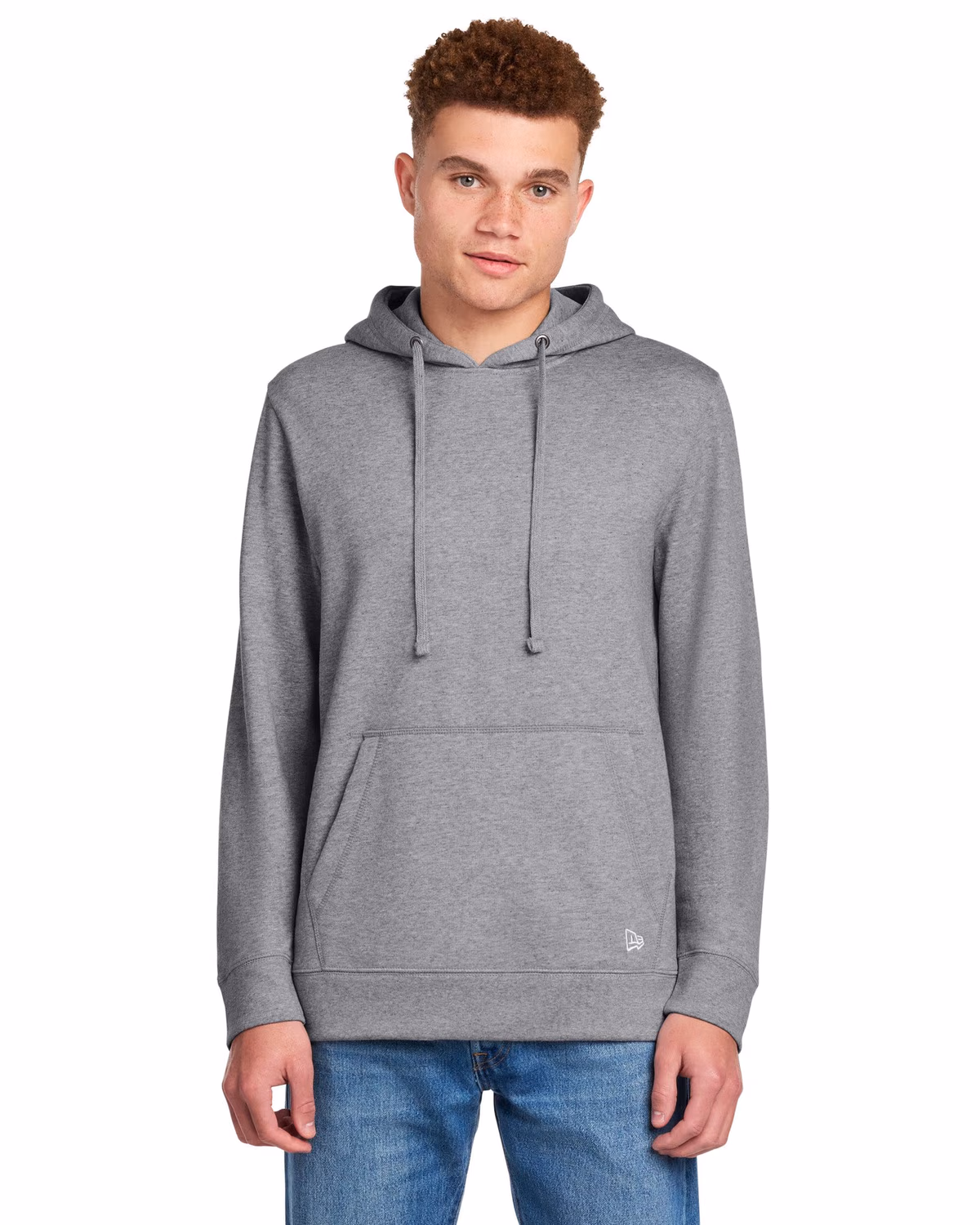 Custom New Era Comeback Fleece Pullover Hoodie - Athletic Heather front