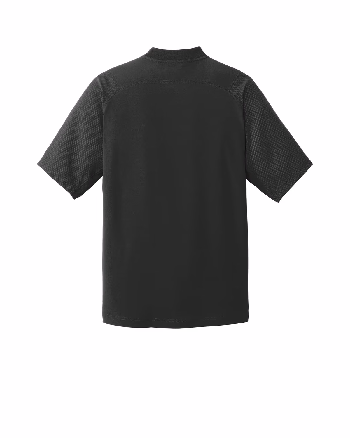 Custom New Era Cage Short Sleeve 1/4-Zip Jacket - Black flat back