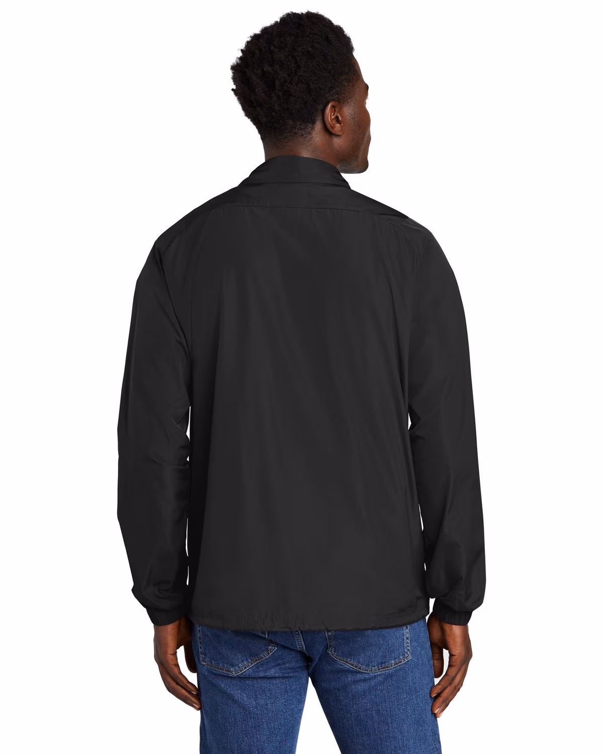 Custom New Era Coaches Jacket - Black back