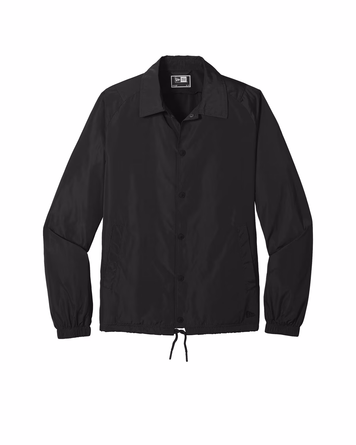 Custom New Era Coaches Jacket - Black flat front