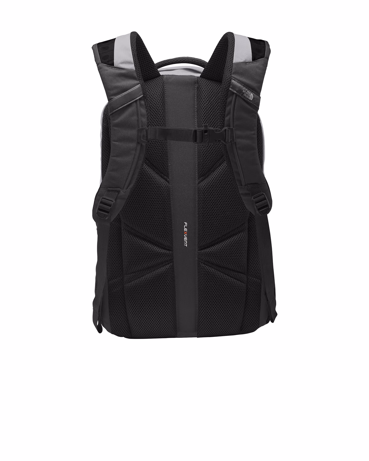 Custom The North Face Groundwork Backpack - Mid Grey/ Asphalt Grey - flat back