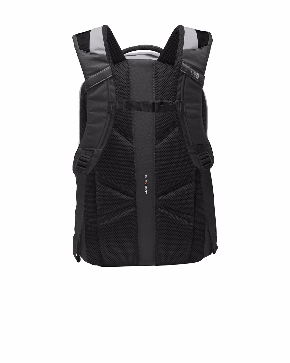 Custom The North Face Groundwork Backpack - Mid Grey/ Asphalt Grey - flat back