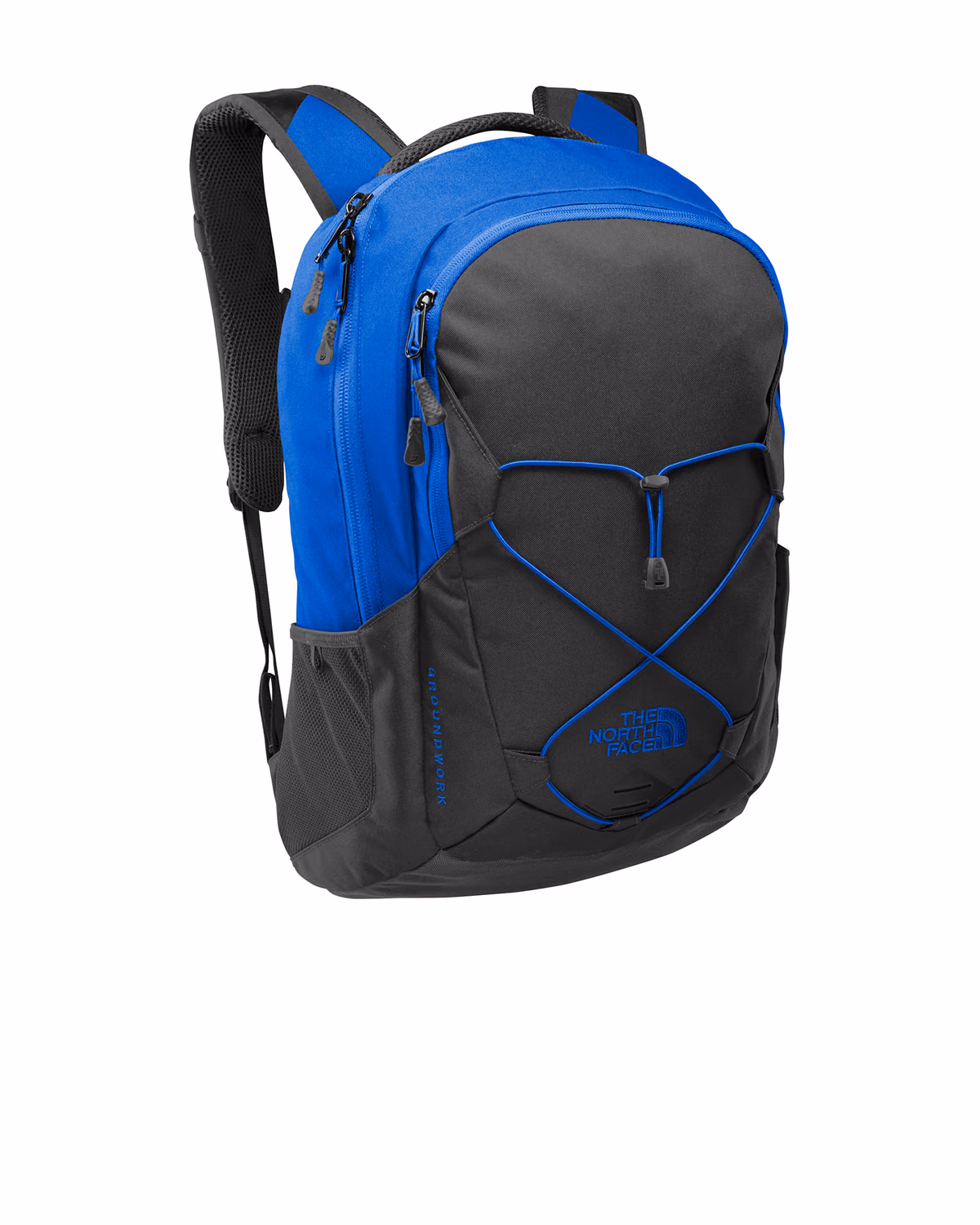 Custom The North Face Groundwork Backpack - Monster Blue/ Asphalt Grey - detail