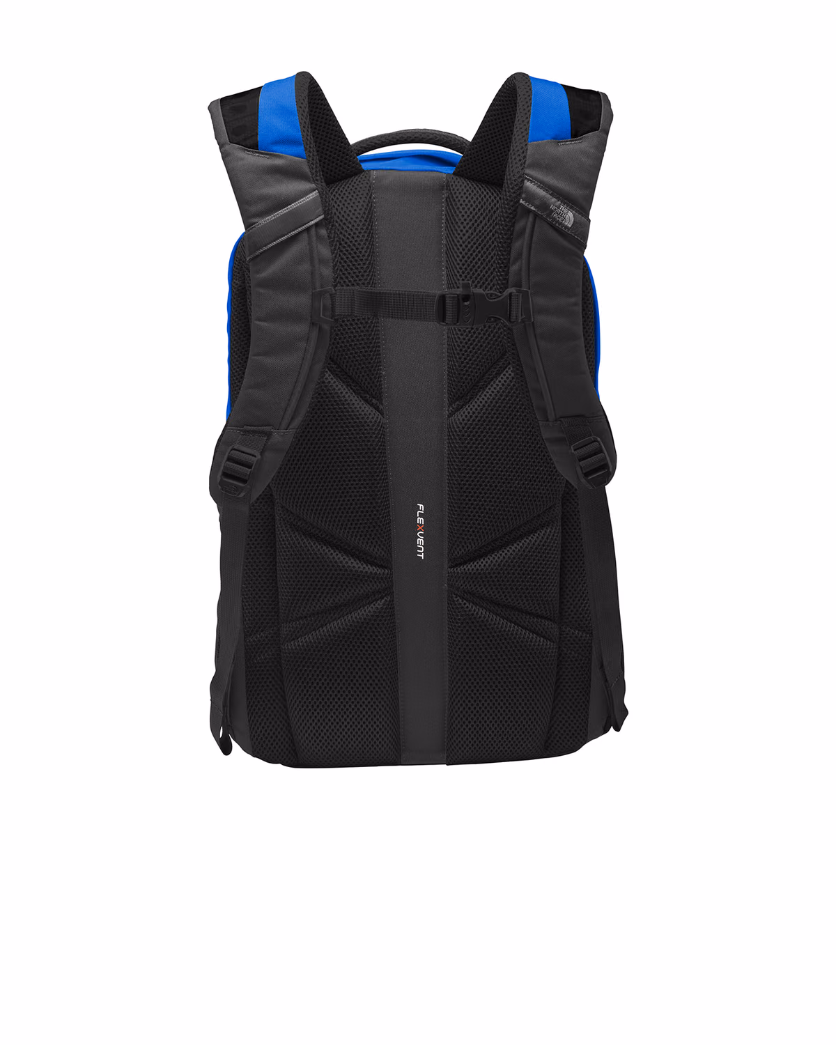 Custom The North Face Groundwork Backpack - Monster Blue/ Asphalt Grey - flat back