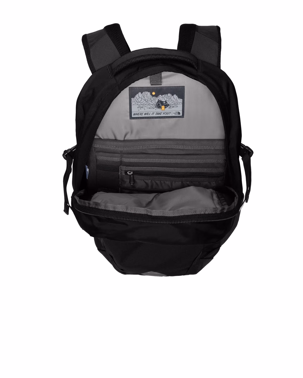 Custom The North Face Fall Line Backpack - TNF Black Heather inside