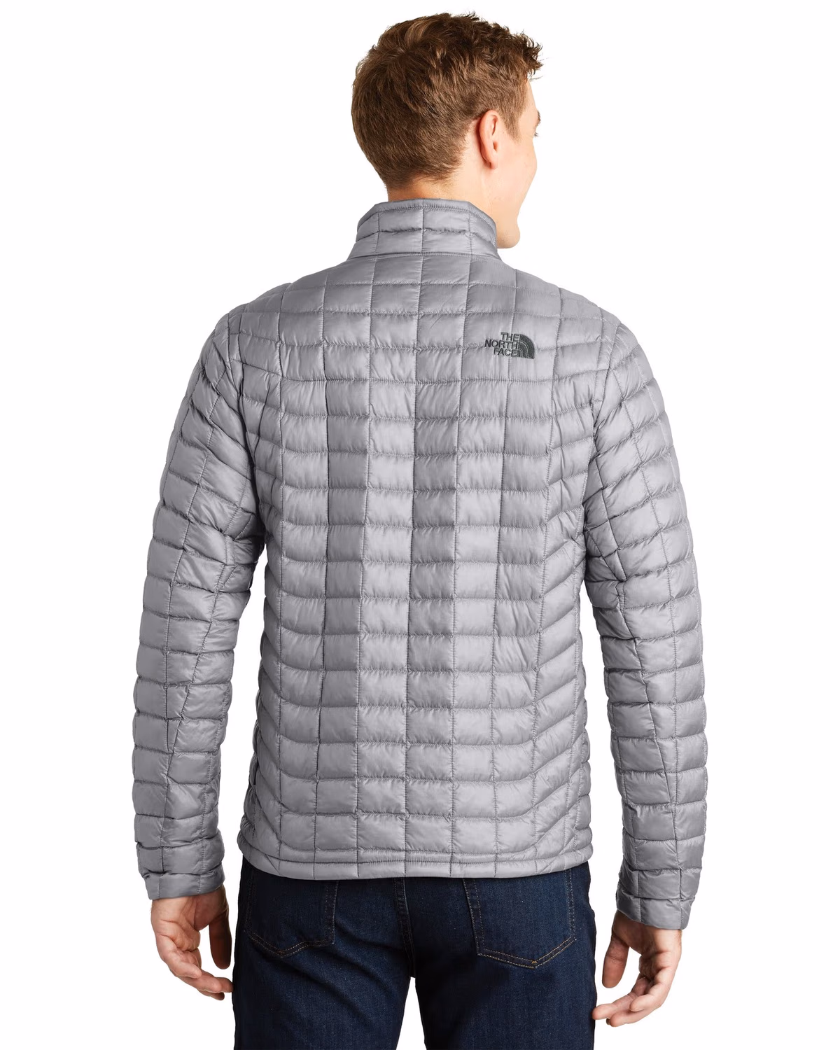Custom The North Face ThermoBall Trekker Jacket - Mid Grey back 2