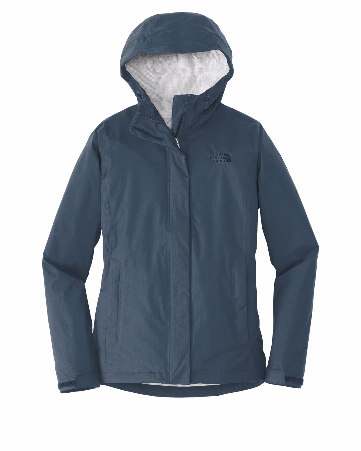 Custom The North Face Women's DryVent Rain Jacket - Shady Blue flat front