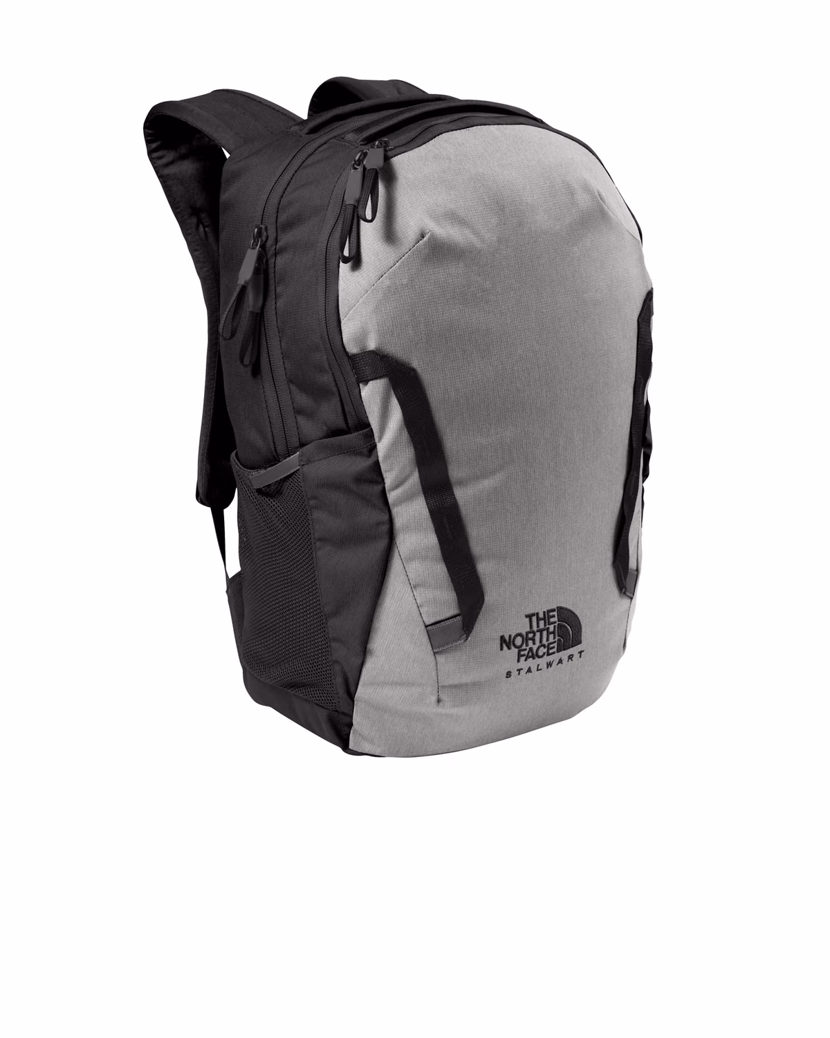 Custom The North Face Stalwart Backpack - Mid Grey Dark Heather/ TNF Black - detail