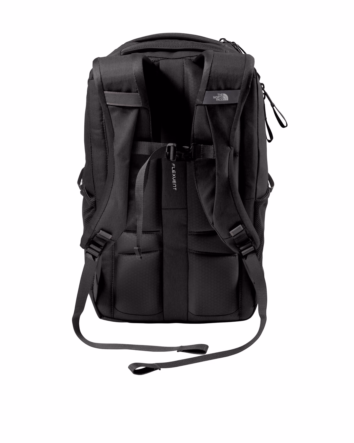 Custom The North Face Stalwart Backpack - Mid Grey Dark Heather/ TNF Black - flat back