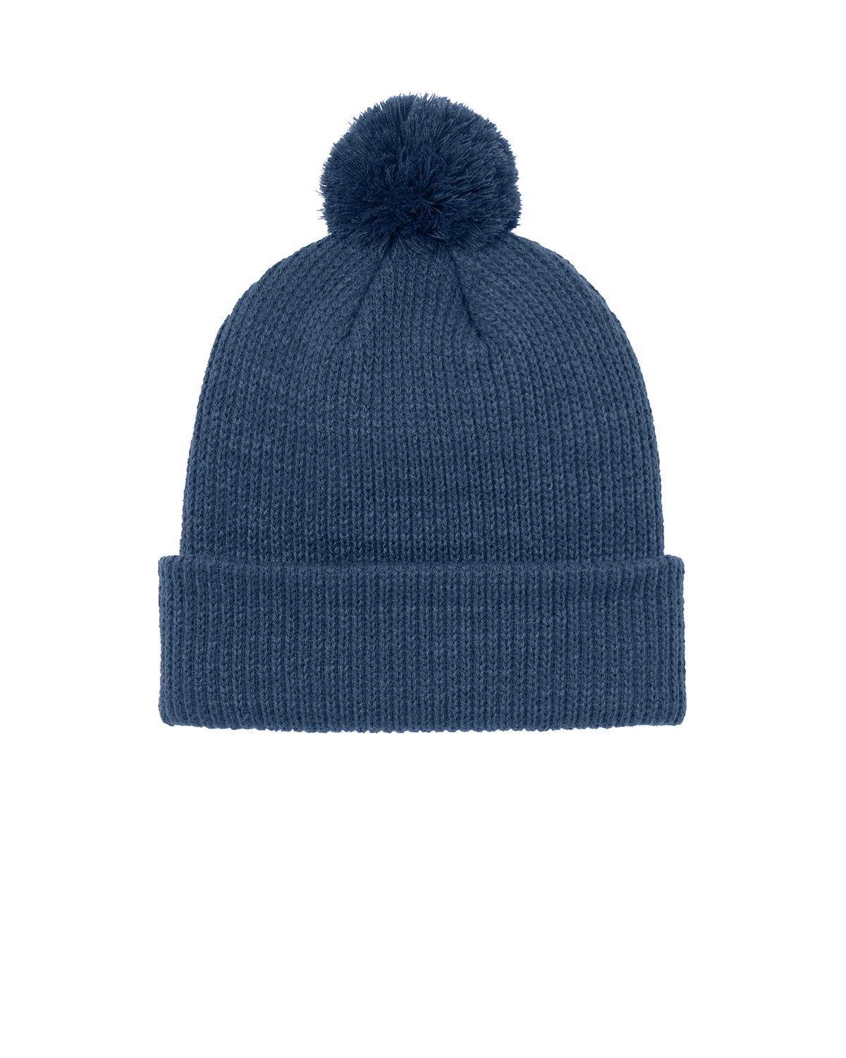 Custom The North Face Pom Beanie - Shady Blue