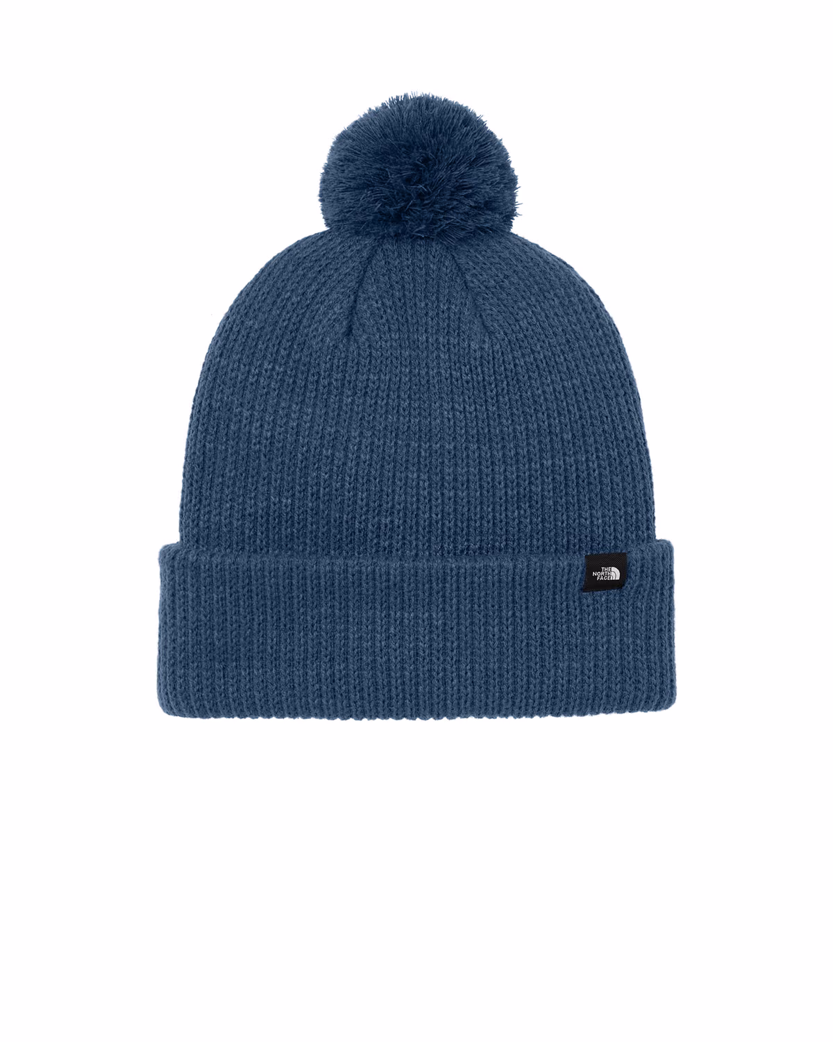 Custom The North Face Pom Beanie - Shady Blue