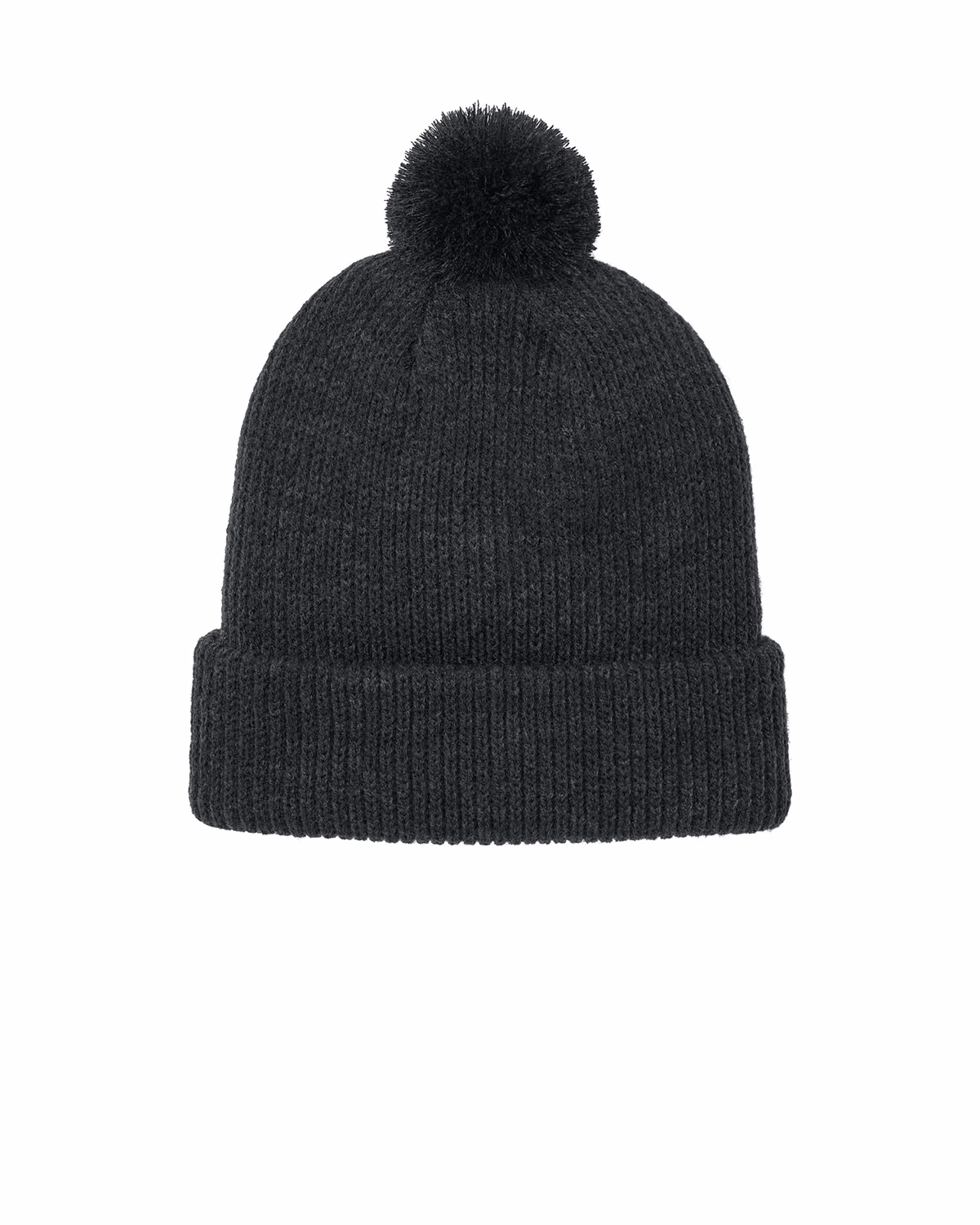 Custom The North Face Pom Beanie - TNF Black Heather