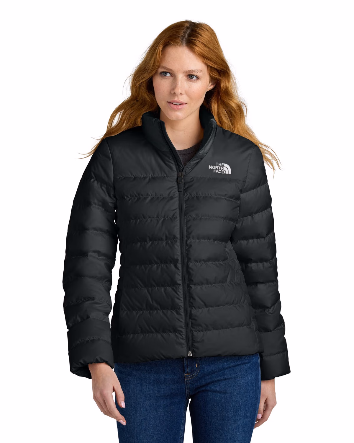 Custom The North Face Women’s Down Hybrid Jacket - TNF Black front 2