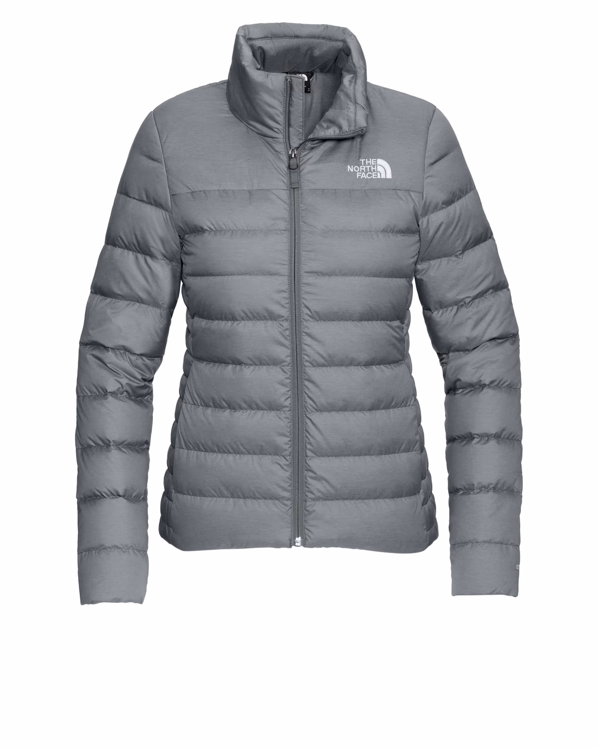 Custom The North Face Women’s Down Hybrid Jacket - TNF Medium Grey Heather front