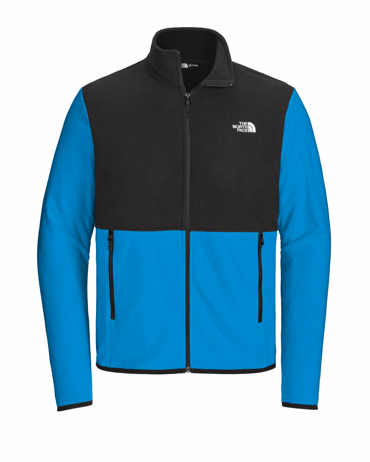 Custom The North Face Glacier Full-Zip Fleece Jacket - Hero Blue/ TNF Black front