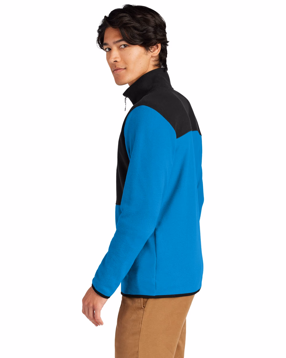 Custom The North Face Glacier Full-Zip Fleece Jacket - Hero Blue/ TNF Black side