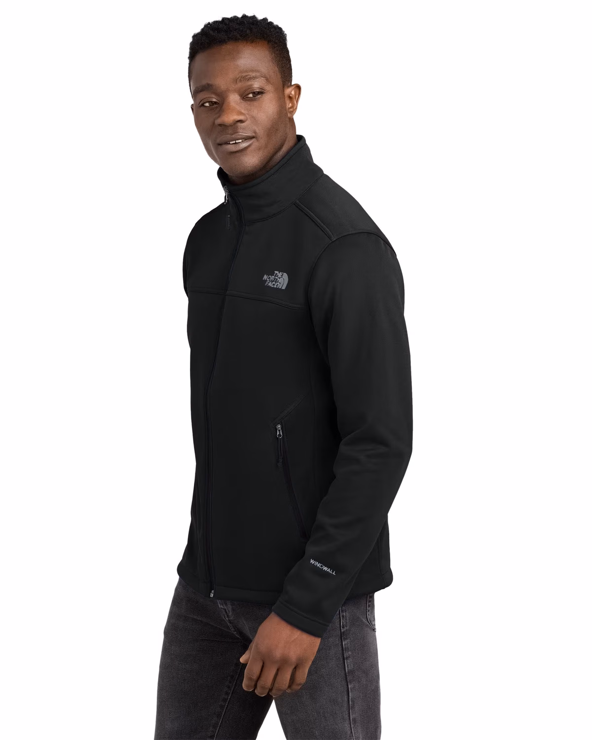 Custom The North Face Chest Logo Ridgewall Soft Shell Jacket - TNF Black side