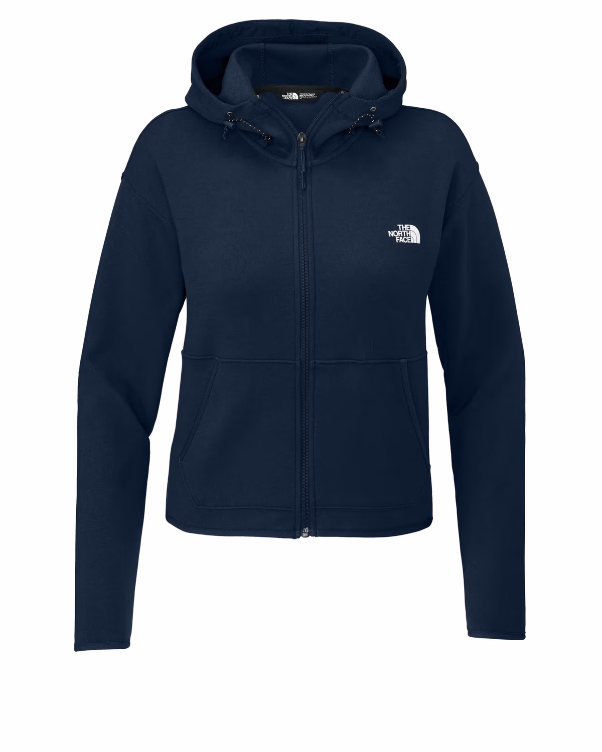 Custom The North Face Women's Double-Knit Full-Zip Hoodie - Summit Navy front