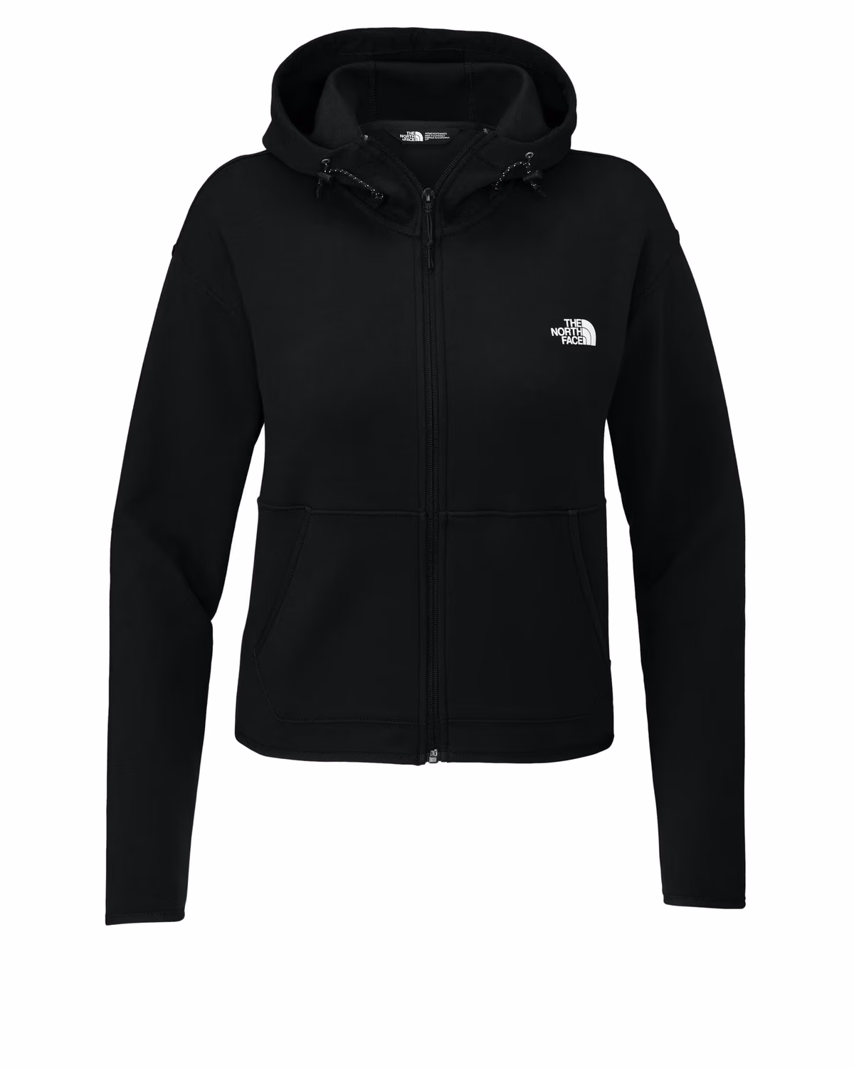 Custom The North Face Women's Double-Knit Full-Zip Hoodie - TNF Black front
