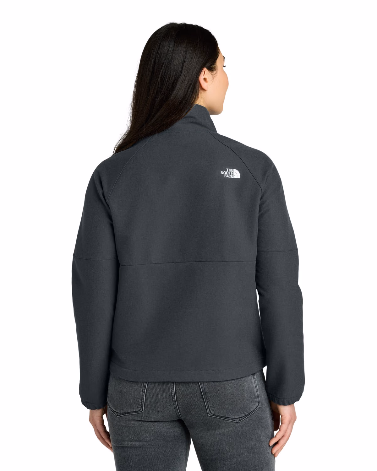 Custom The North Face Women’s Barr Lake Soft Shell Jacket - Asphalt Grey Dark Heather back 2