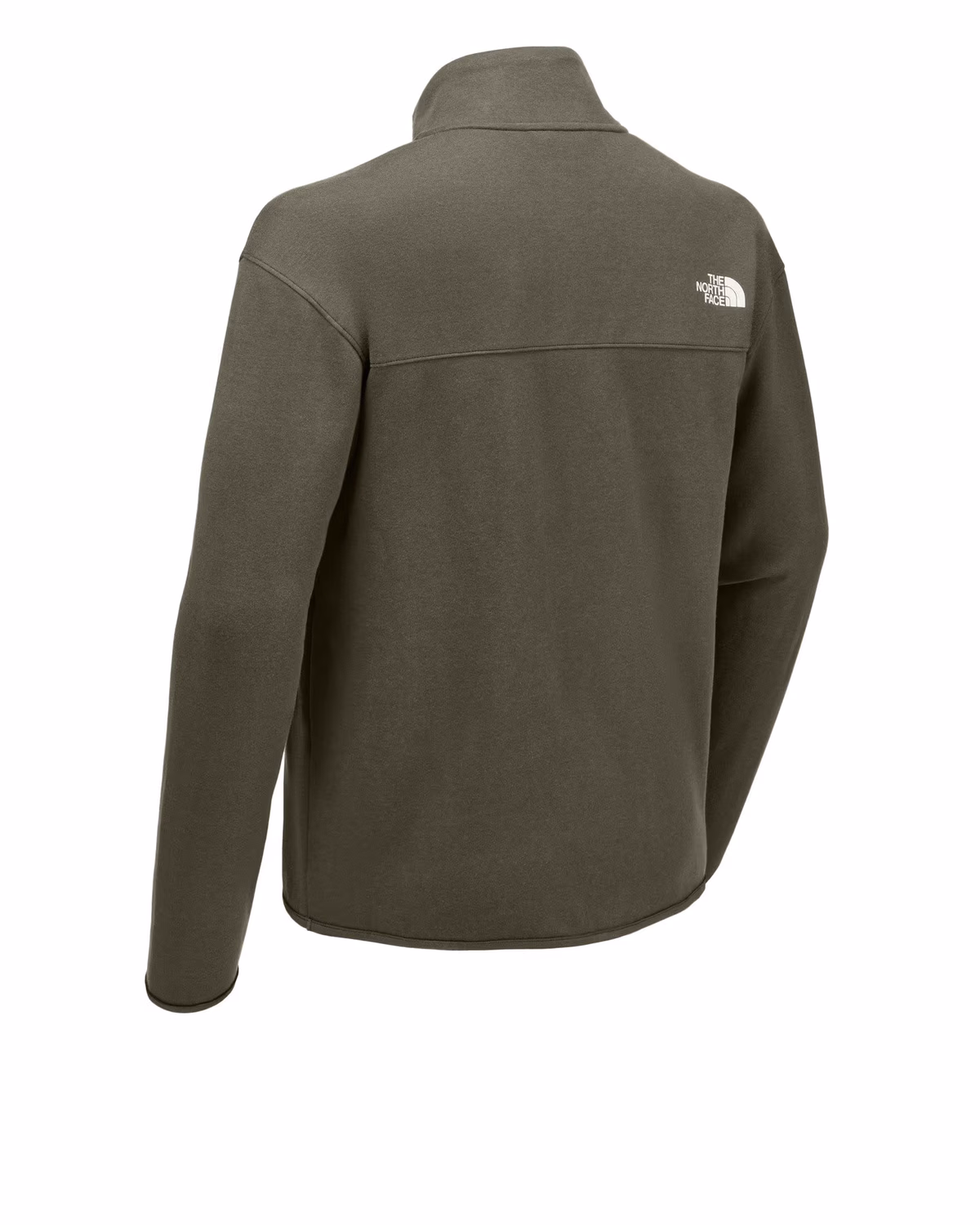 Custom The North Face Double-Knit 1/2-Zip Fleece - New Taupe Green back