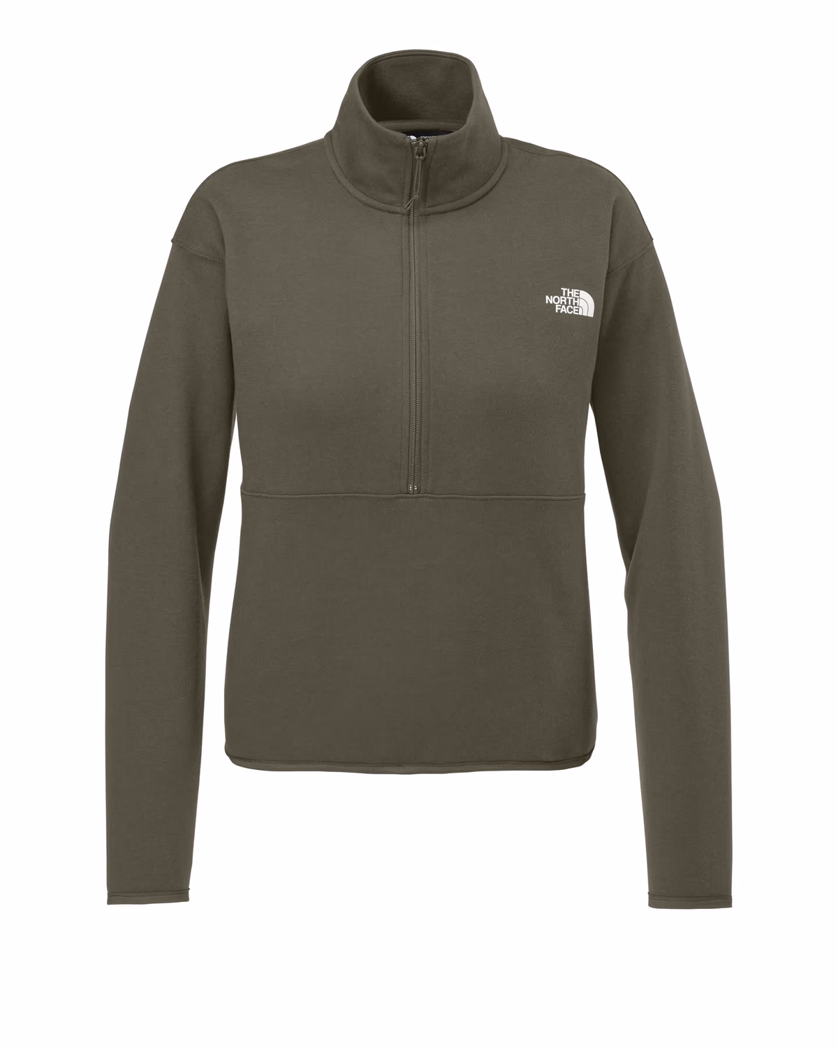 Custom The North Face Women’s Double-Knit 1/2-Zip Fleece - New Taupe Green front