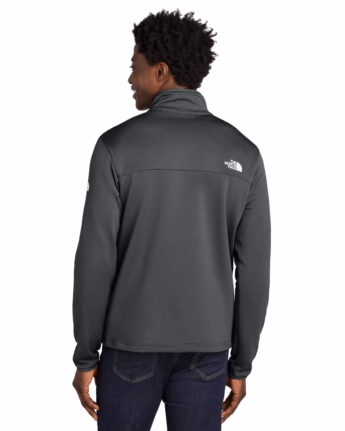 Custom The North Face Aim 1/4-Zip Fleece - Asphalt Grey back 2