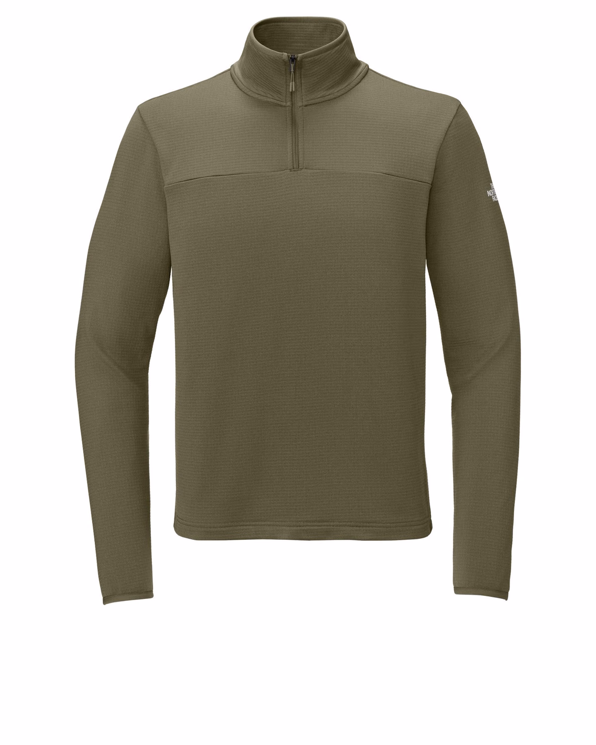 Custom The North Face Aim 1/4-Zip Fleece - Burnt Olive Green front