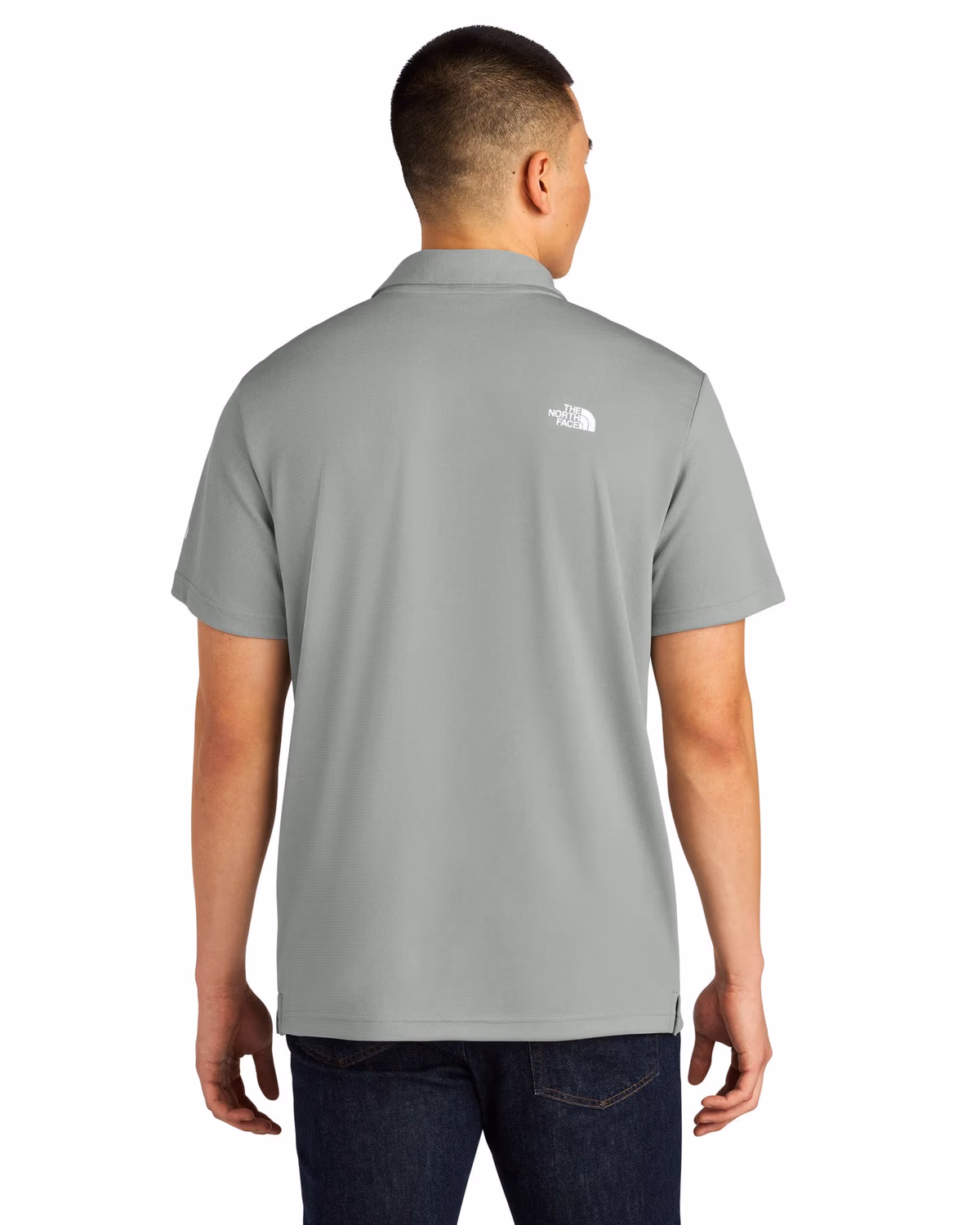 Custom The North Face Ambition Polo - Meld Grey Heather back 2