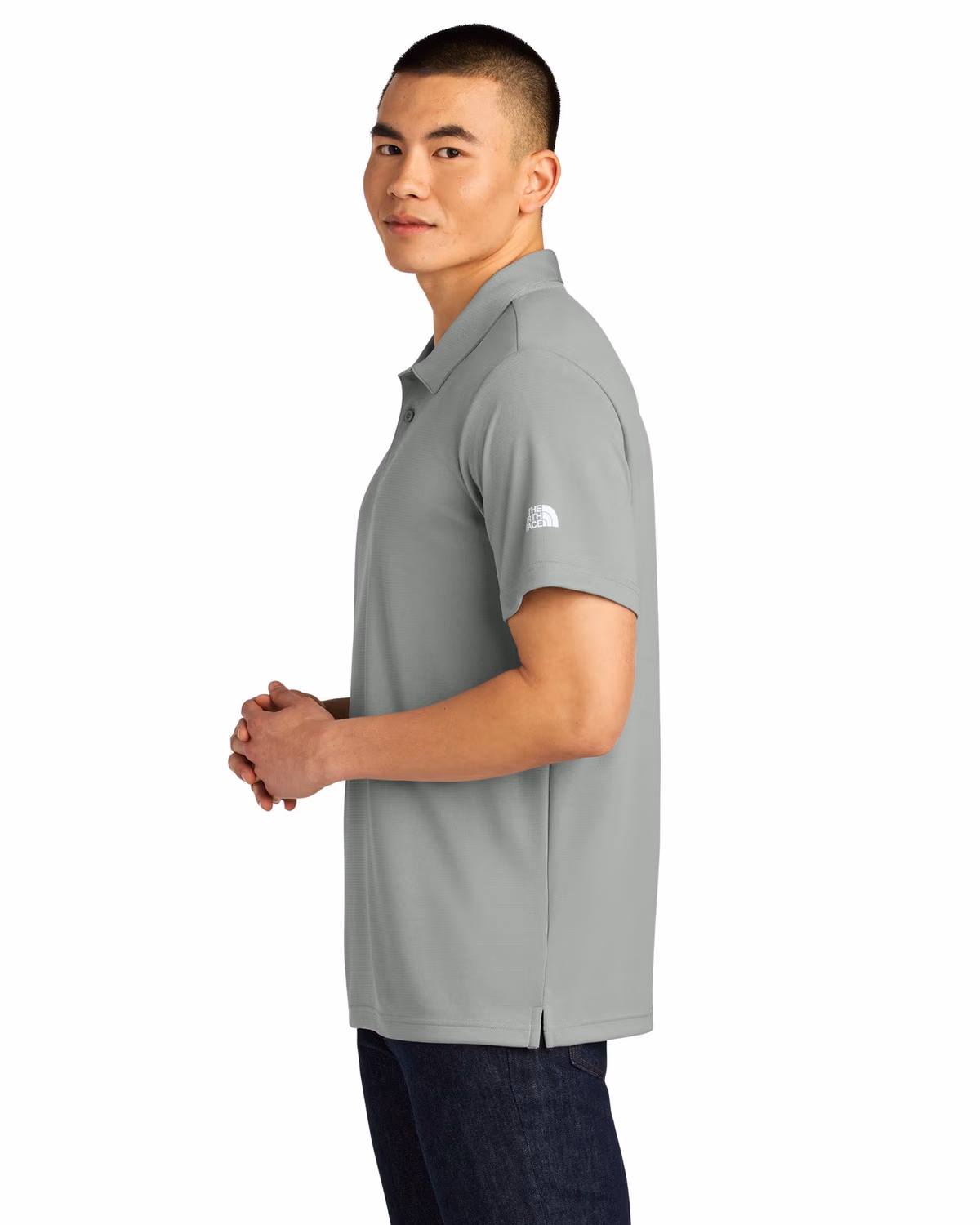 Custom The North Face Ambition Polo - Meld Grey Heather side