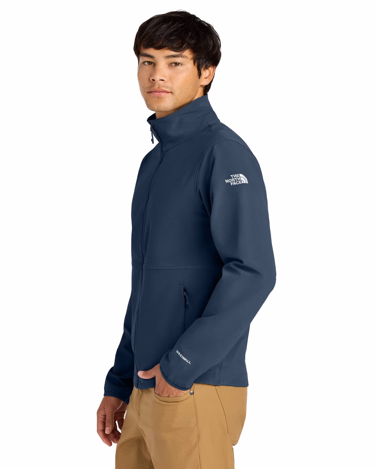 Custom The North Face Edge Stretch Soft Shell Jacket - Summit Navy side