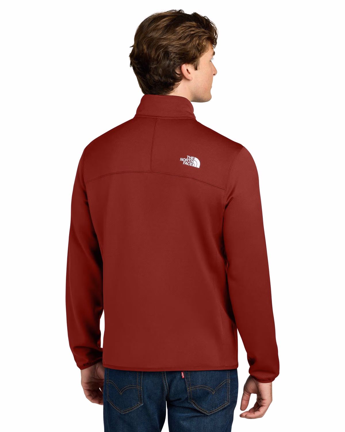 Custom The North Face Dove Creek Full-Zip Fleece Jacket - Cardinal Red back 2