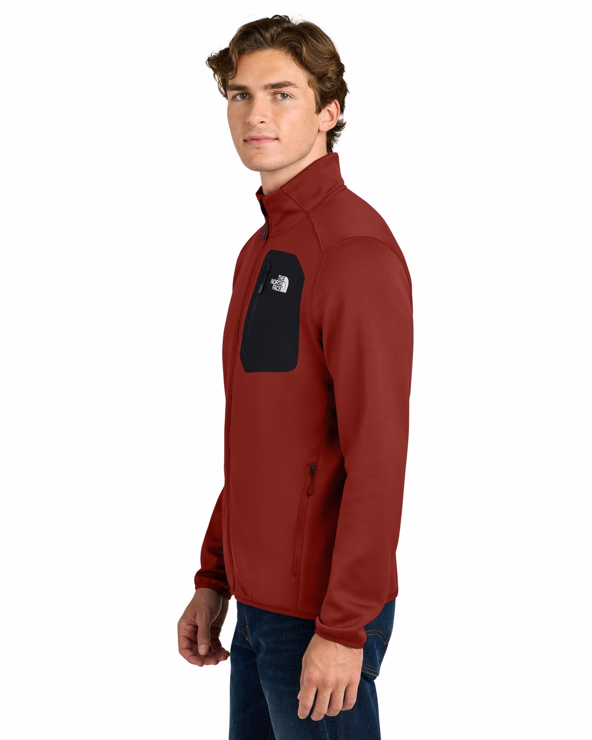 Custom The North Face Dove Creek Full-Zip Fleece Jacket - Cardinal Red side