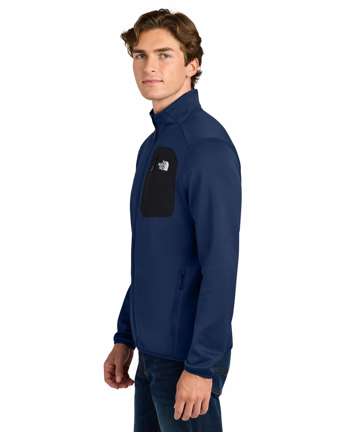Custom The North Face Dove Creek Full-Zip Fleece Jacket - Lunar Blue side