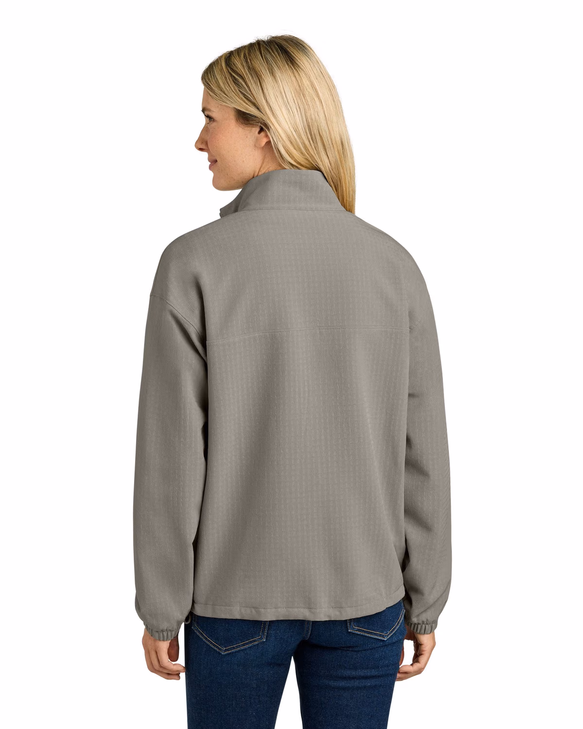 Custom The North Face Women’s Mountain Horizon Jacket - Stone Slab Grey back 2