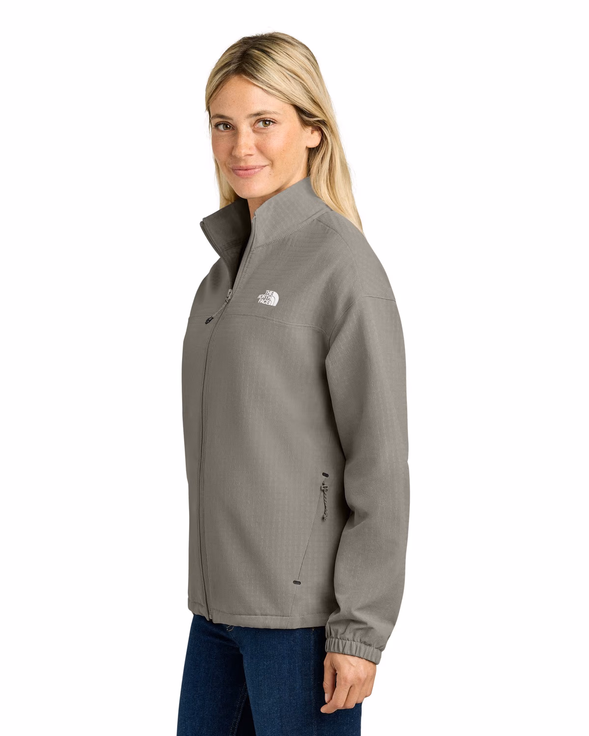Custom The North Face Women’s Mountain Horizon Jacket - Stone Slab Grey side
