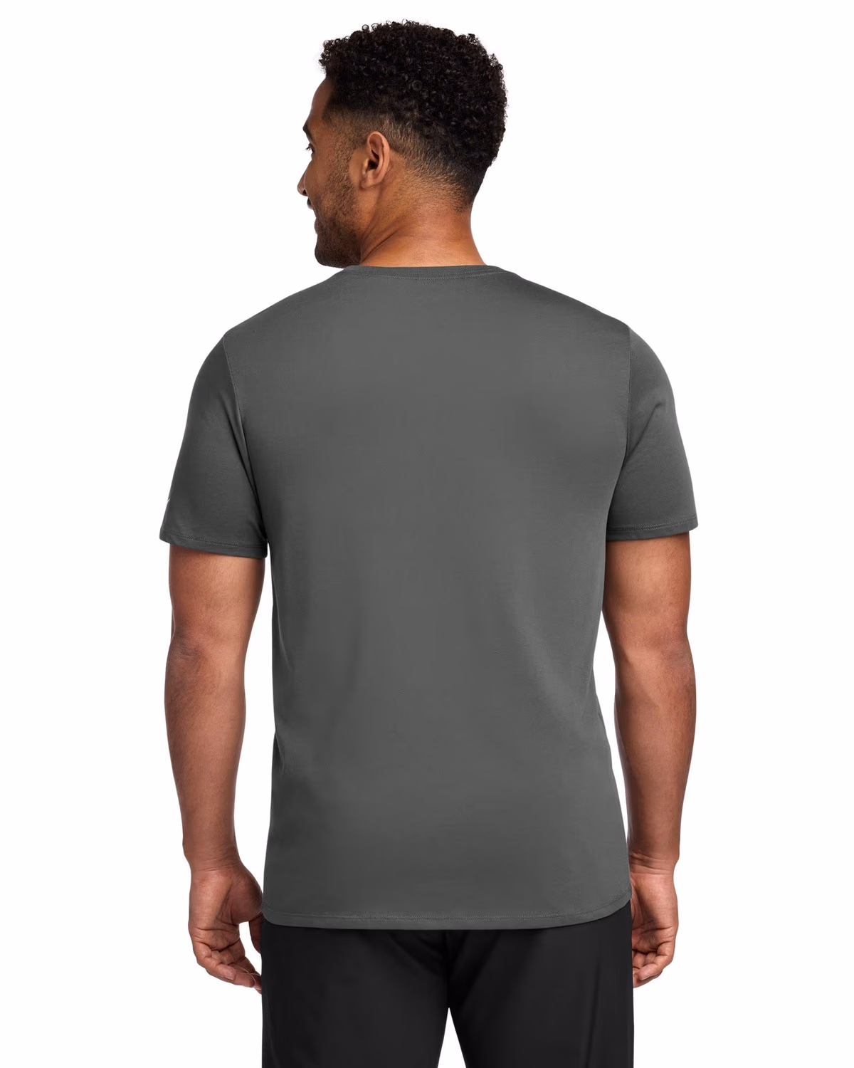 Custom Nike Dri-FIT Cotton/Poly Tee - Anthracite back 2