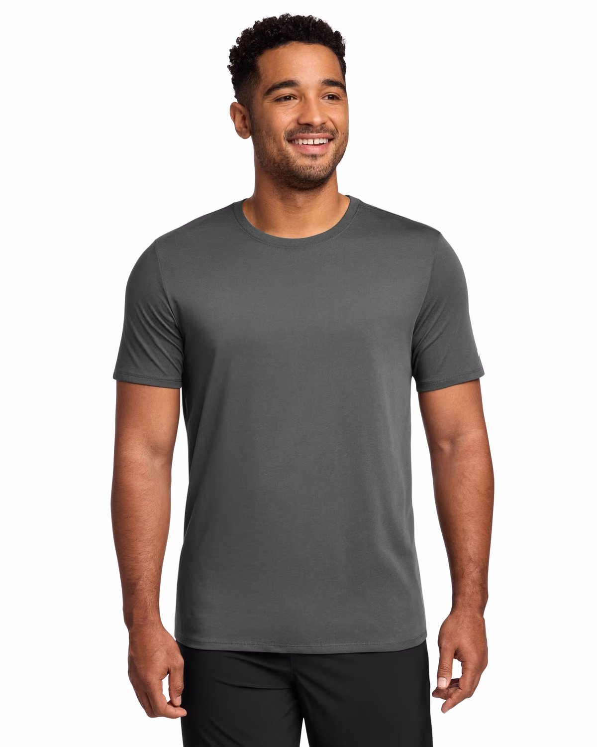 Custom Nike Dri-FIT Cotton/Poly Tee - Anthracite front 2