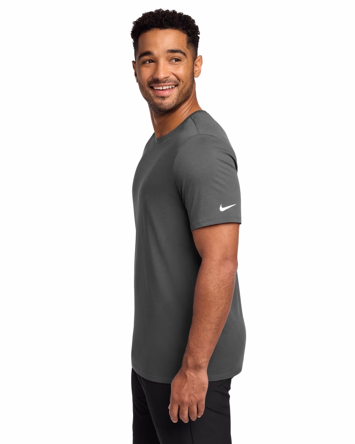 Custom Nike Dri-FIT Cotton/Poly Tee - Anthracite side