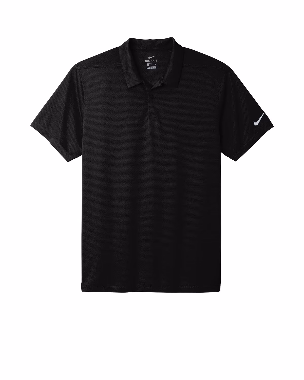 Custom Nike Dry Essential Solid Polo - Black flat front