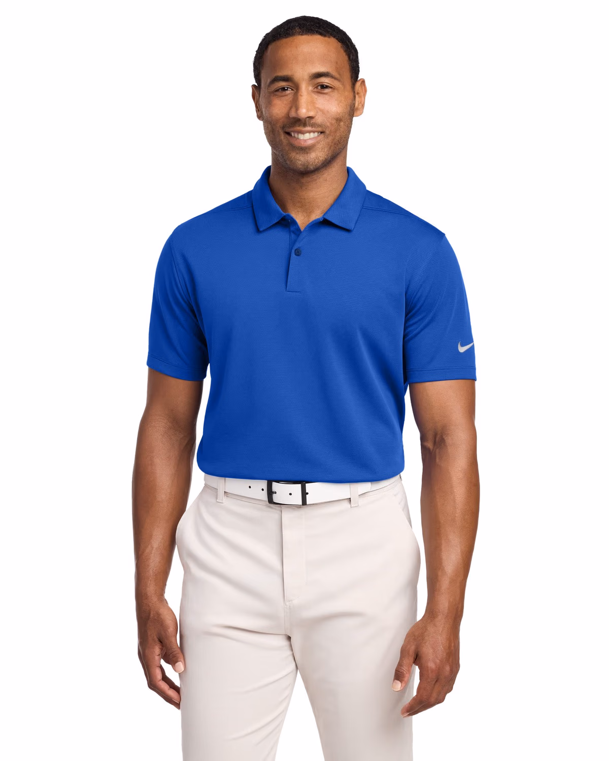 Custom Nike Dry Essential Solid Polo - Game Royal front