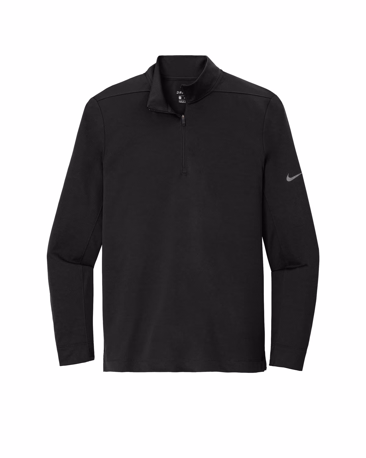 Custom Nike Dry 1/2-Zip Cover-Up - Black flat front