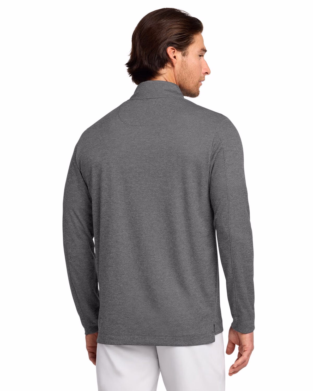Custom Nike Dry 1/2-Zip Cover-Up - Black Heather back