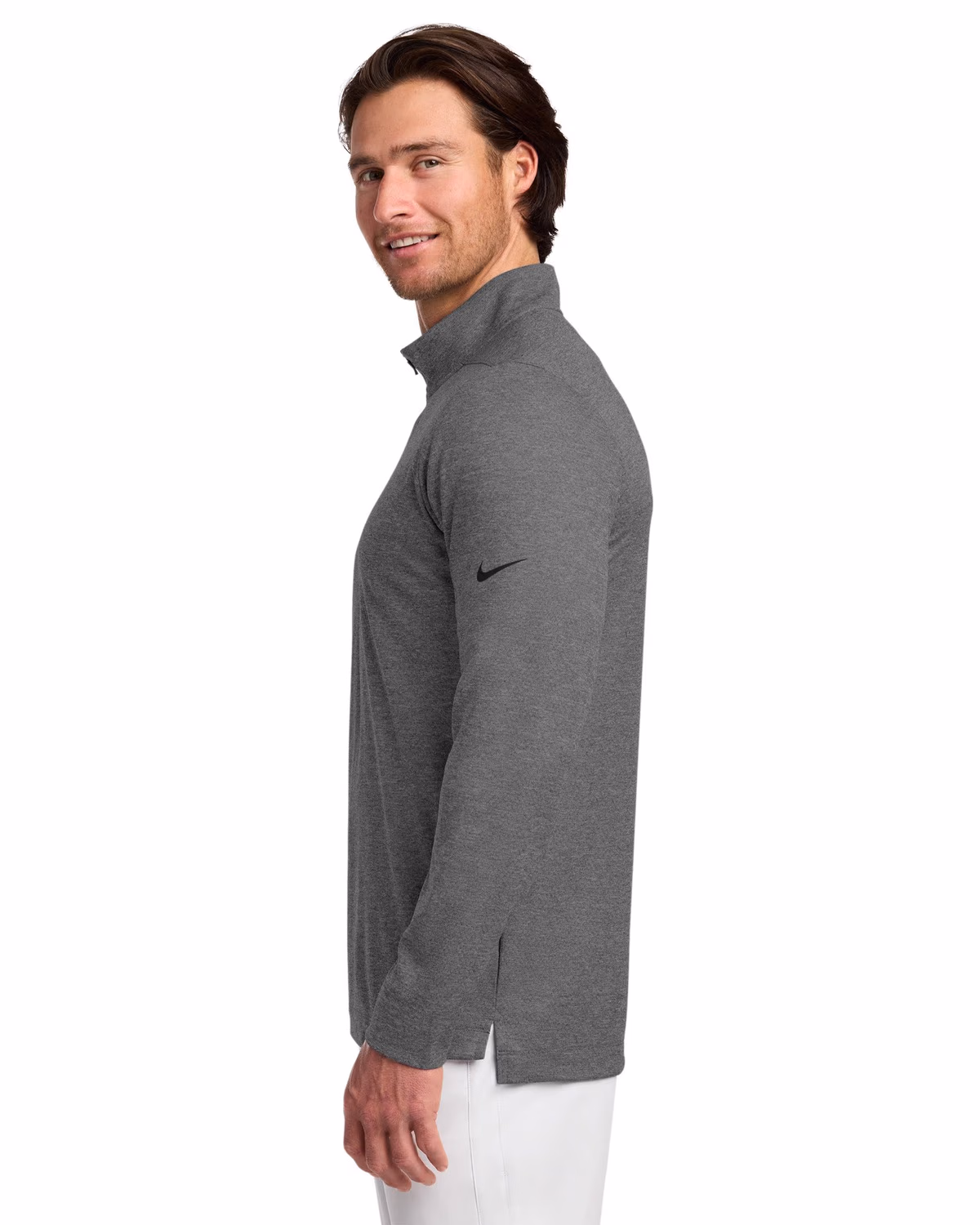 Custom Nike Dry 1/2-Zip Cover-Up - Black Heather side