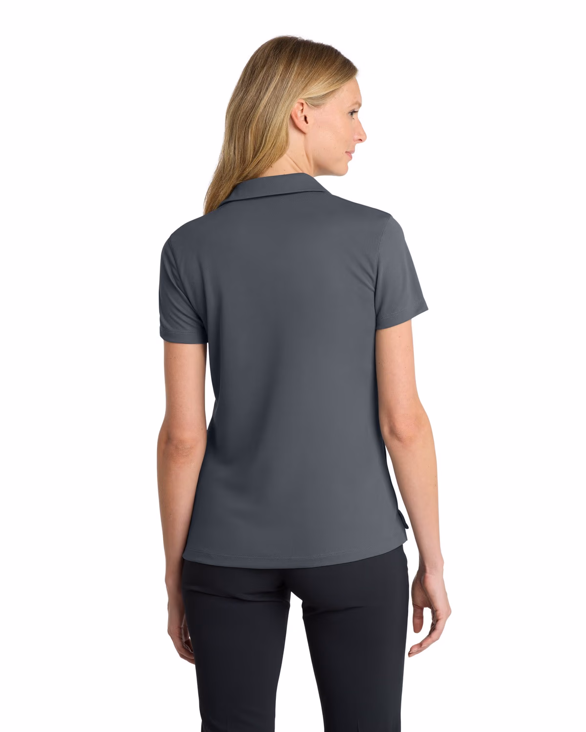 Custom Nike Women's Dri-FIT Micro Pique 2.0 Polo - Anthracite back