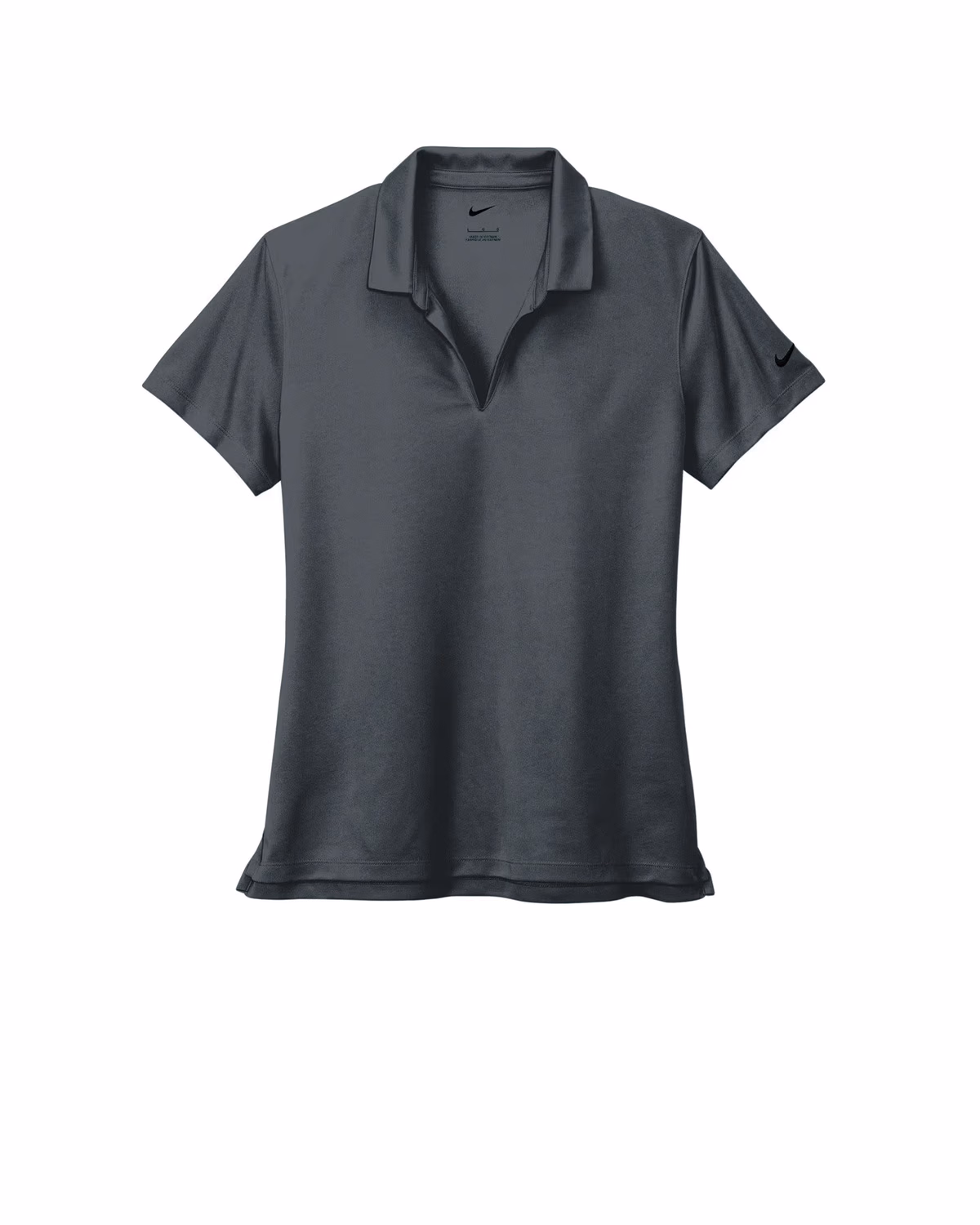 Custom Nike Women's Dri-FIT Micro Pique 2.0 Polo - Anthracite flat front