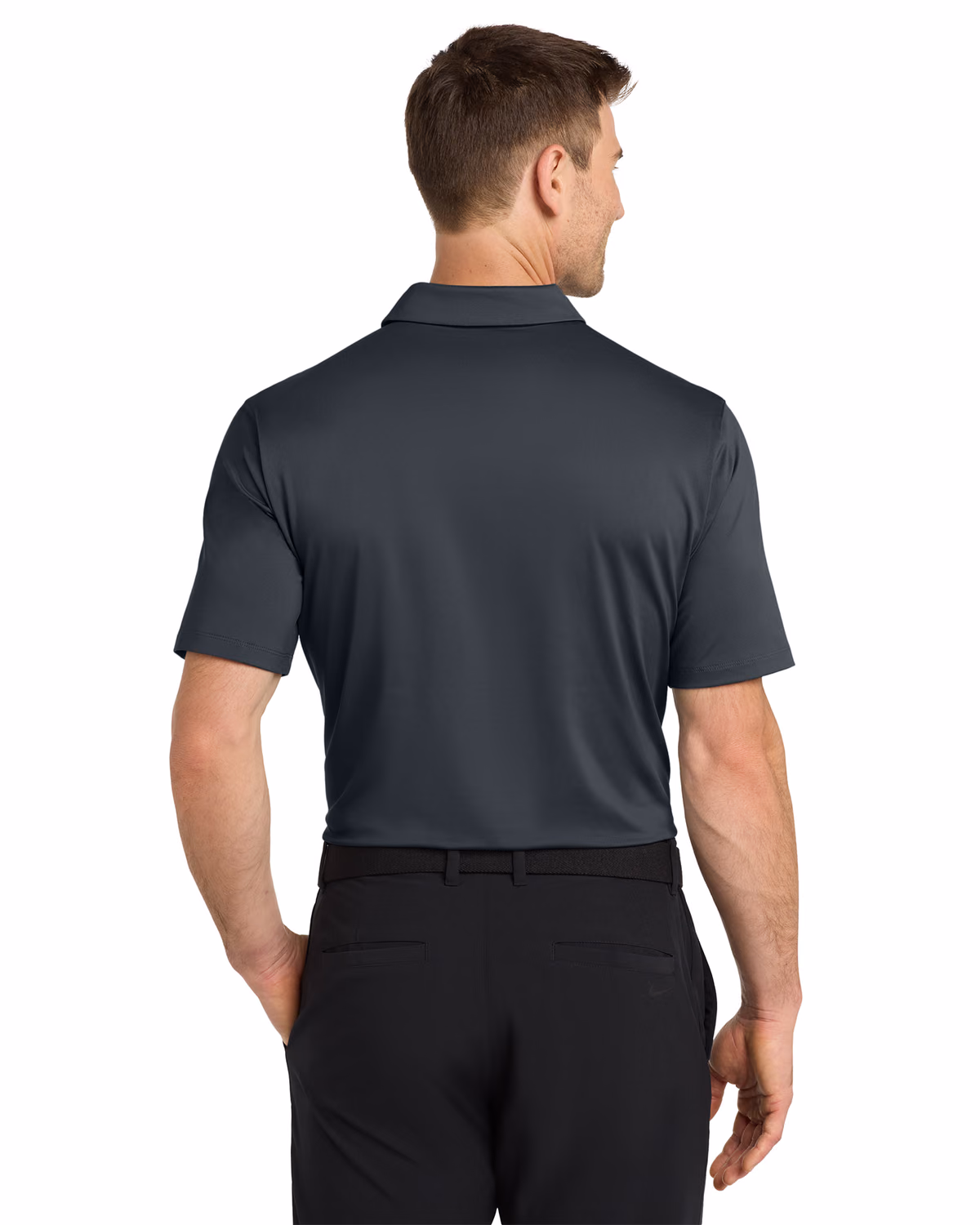 Custom Nike Dri-FIT Vapor Polo, Anthracite, back view