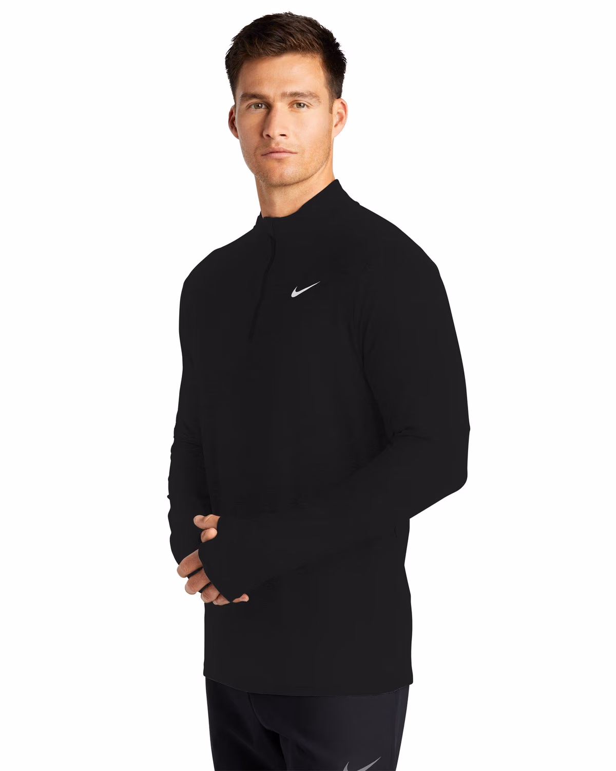 Custom Nike Dri-FIT Element 1/2-Zip Top - Black 3q