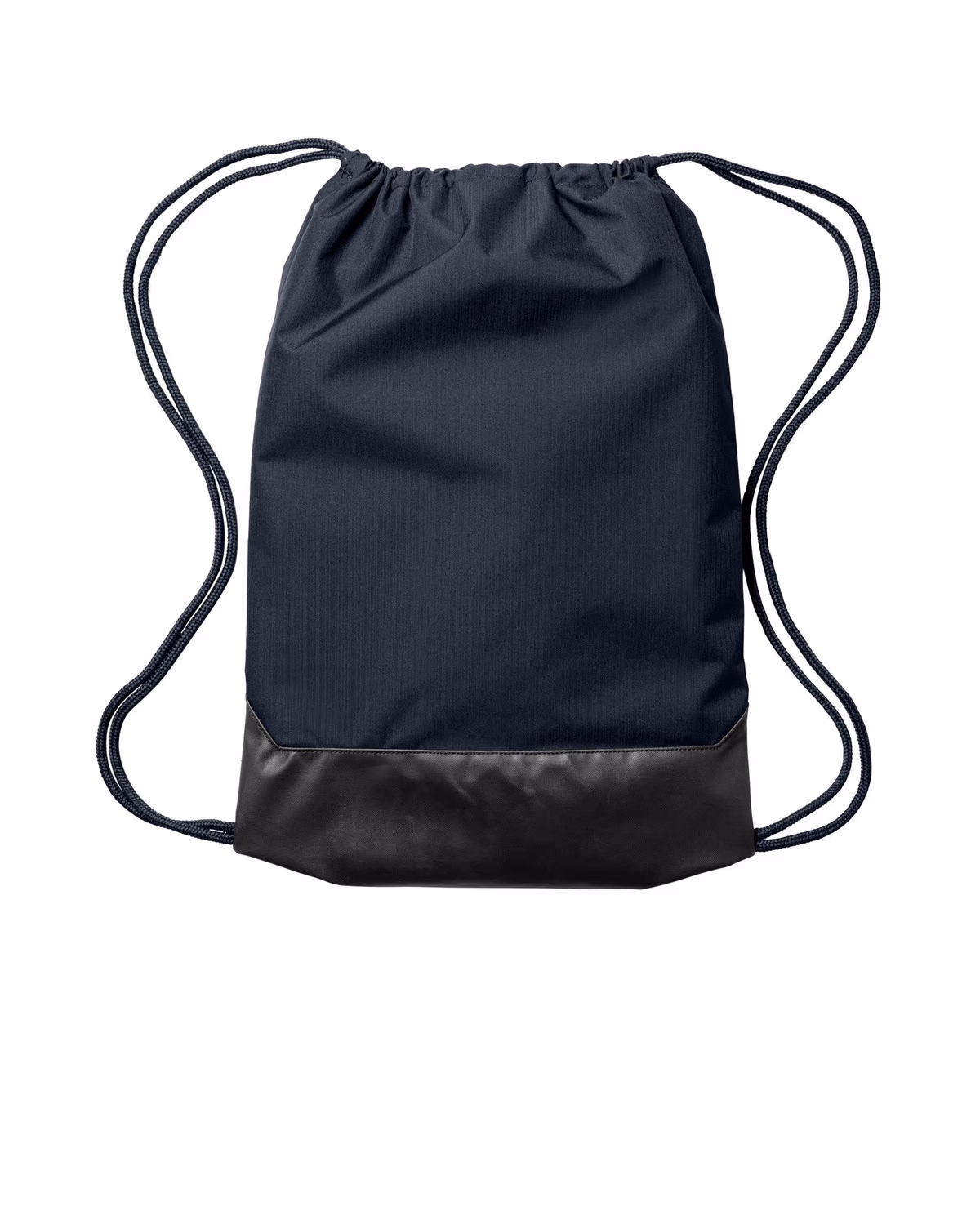 Custom Nike Brasilia Drawstring Pack - Midnight Navy flat back
