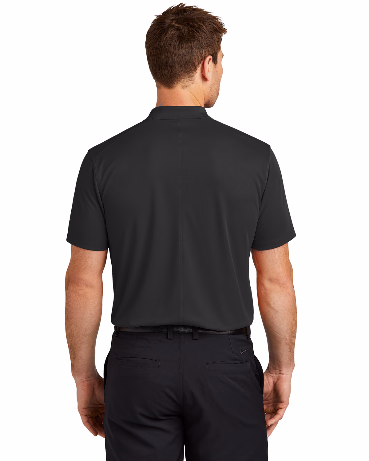 Custom Nike Victory Solid Polo, Black, back view